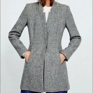 Zara Lamb Wool Frock Coat With Double Lapel